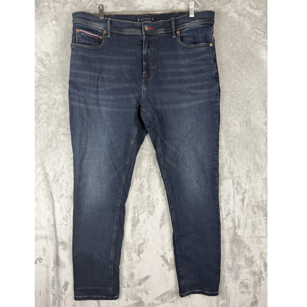 Tommy Hilfiger Skinny Jeans Mens 38x32‎ Dark Wash Denim Pants Slim Fit